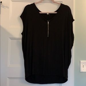 Zipper Front Maternity Top